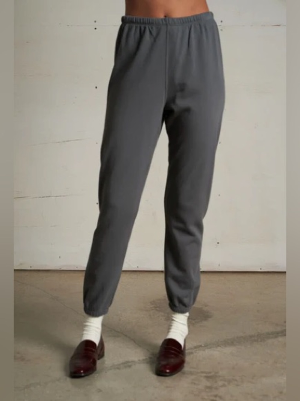 $130 PerfectWhiteTee Johnny French Terry Easy Sweatpant Size Large , Charcoal